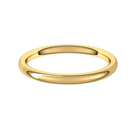 14k Yellow Gold 2mm European-Style Band