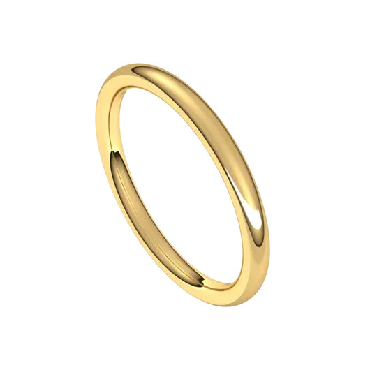 14k Yellow Gold 2mm European-Style Band