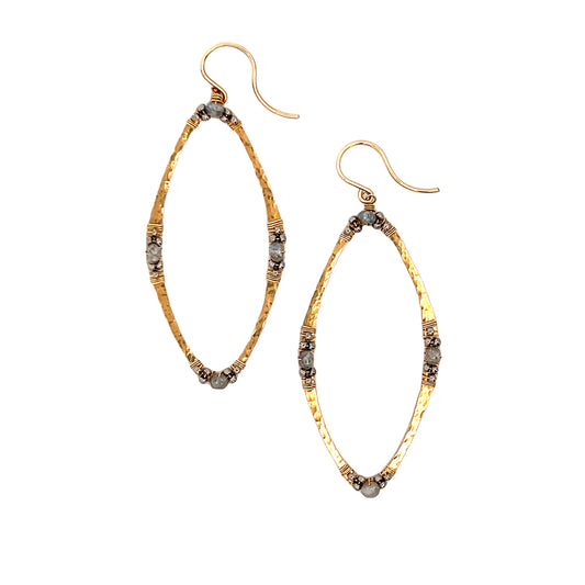 Dana Kellin Collection Labradorite & Crystal Earrings