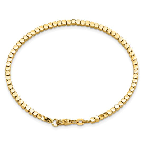 14K Gold Beaded Bracelet