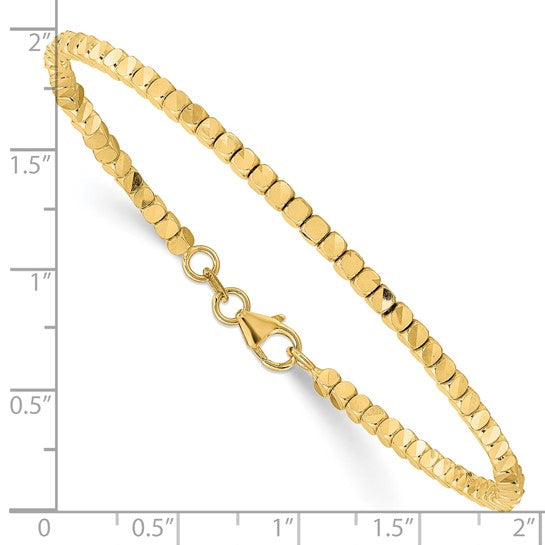 14K Gold Beaded Bracelet