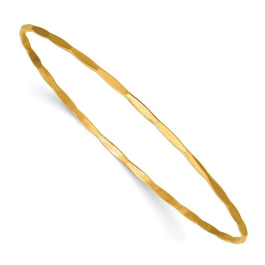 14KGF Hammered Stacking Bangle Bracelet