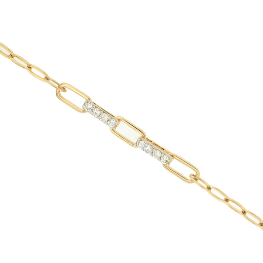 14K Yellow Gold Diamond Bracelet