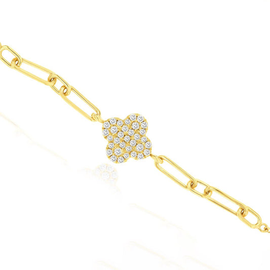 14K Yellow Gold Diamond Bracelet