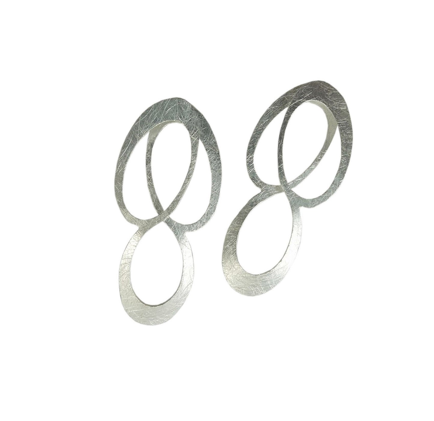 Mysterium Collection "Triple Ovals" Sterling Earrings