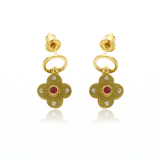 Mysterium Collection Vermeil Pink Topaz Earrings
