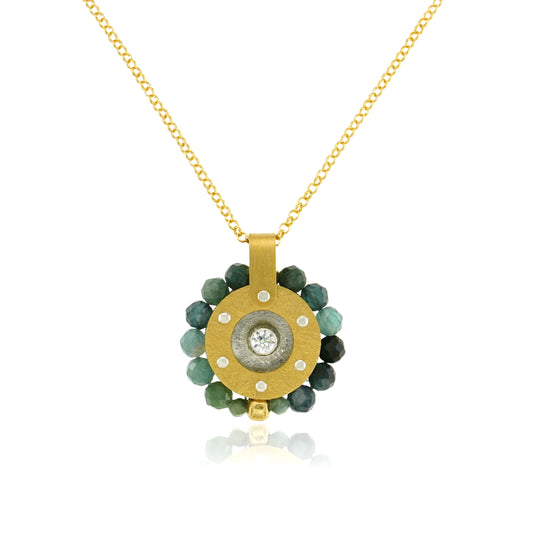 Mysterium Collection Vermeil Blue Tourmaline Pendant