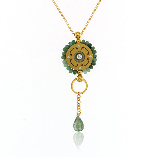 Mysterium Collection Vermeil Emerald Necklace