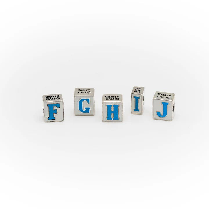 Cristy Cali Enameled Couture Street Tile Initial Charms