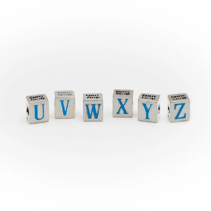 Cristy Cali Enameled Couture Street Tile Initial Charms