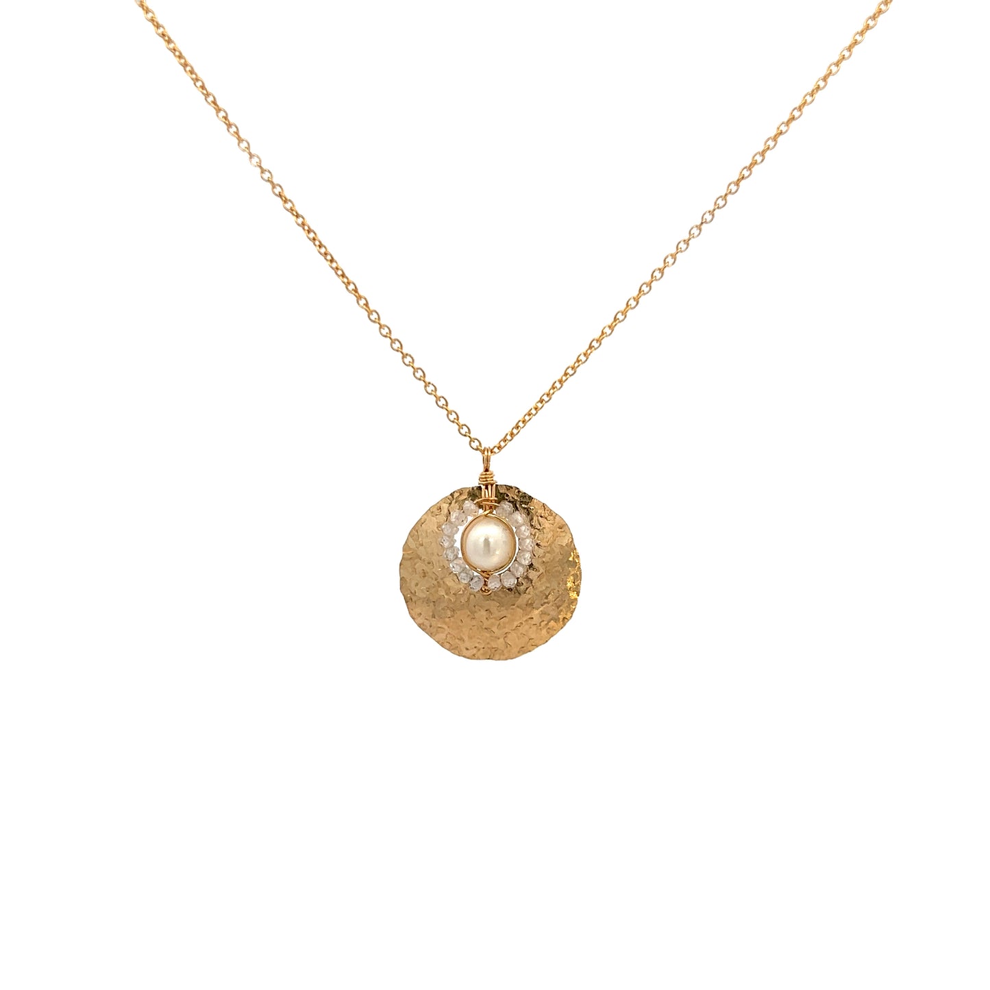 Dana Kellin Collection Pearl & White Zircon Necklace