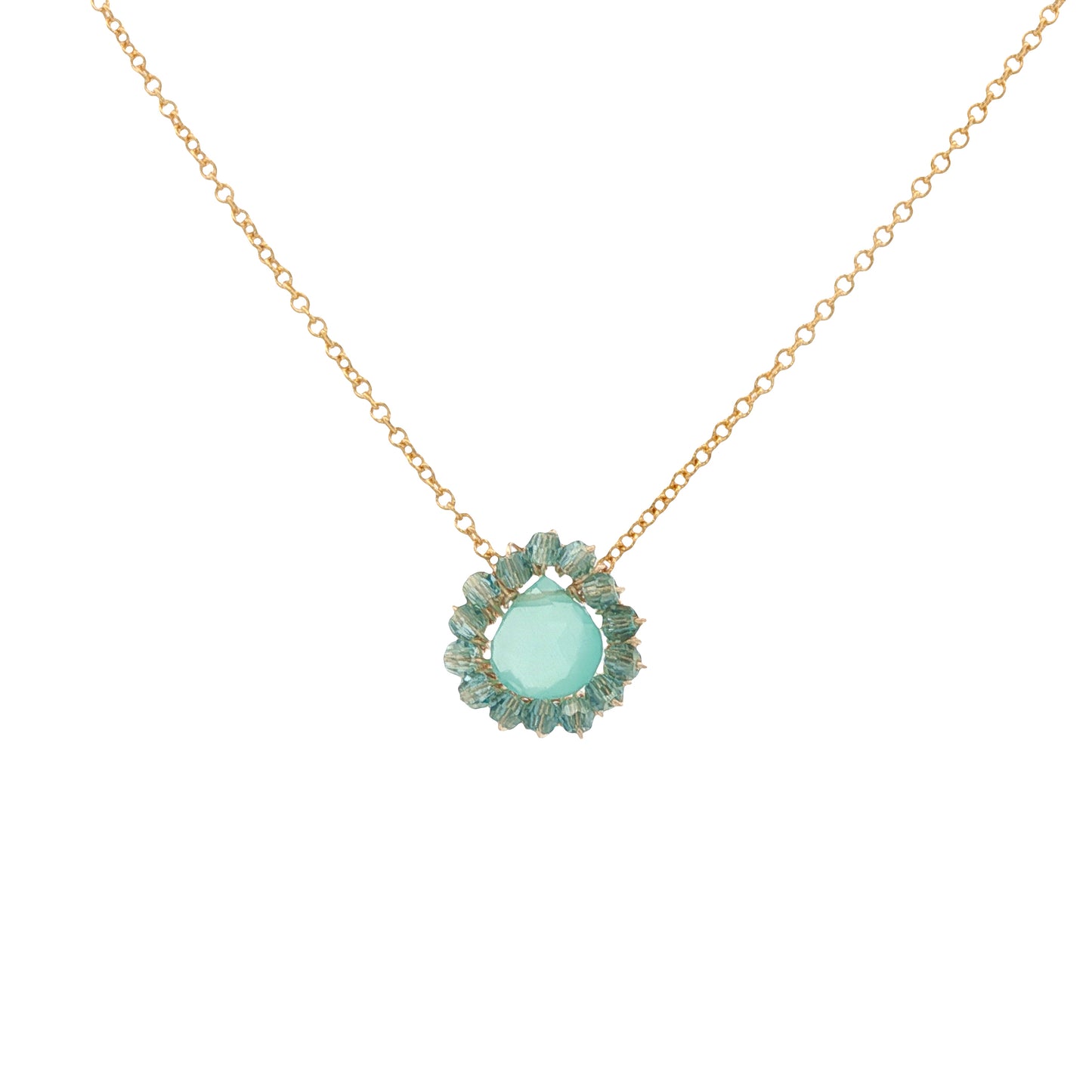 Dana Kellin Collection Chalcedony & Crystal Necklace
