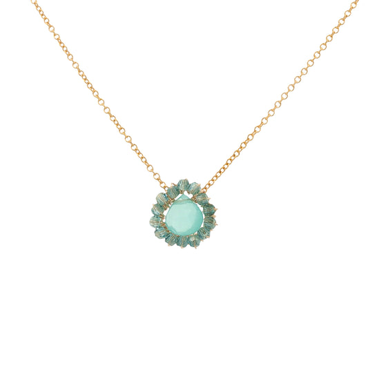 Dana Kellin Collection Chalcedony & Crystal Necklace