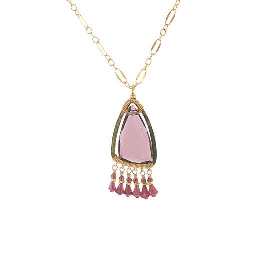 Dana Kellin Collection Garnet & Amethyst Quartz Necklace