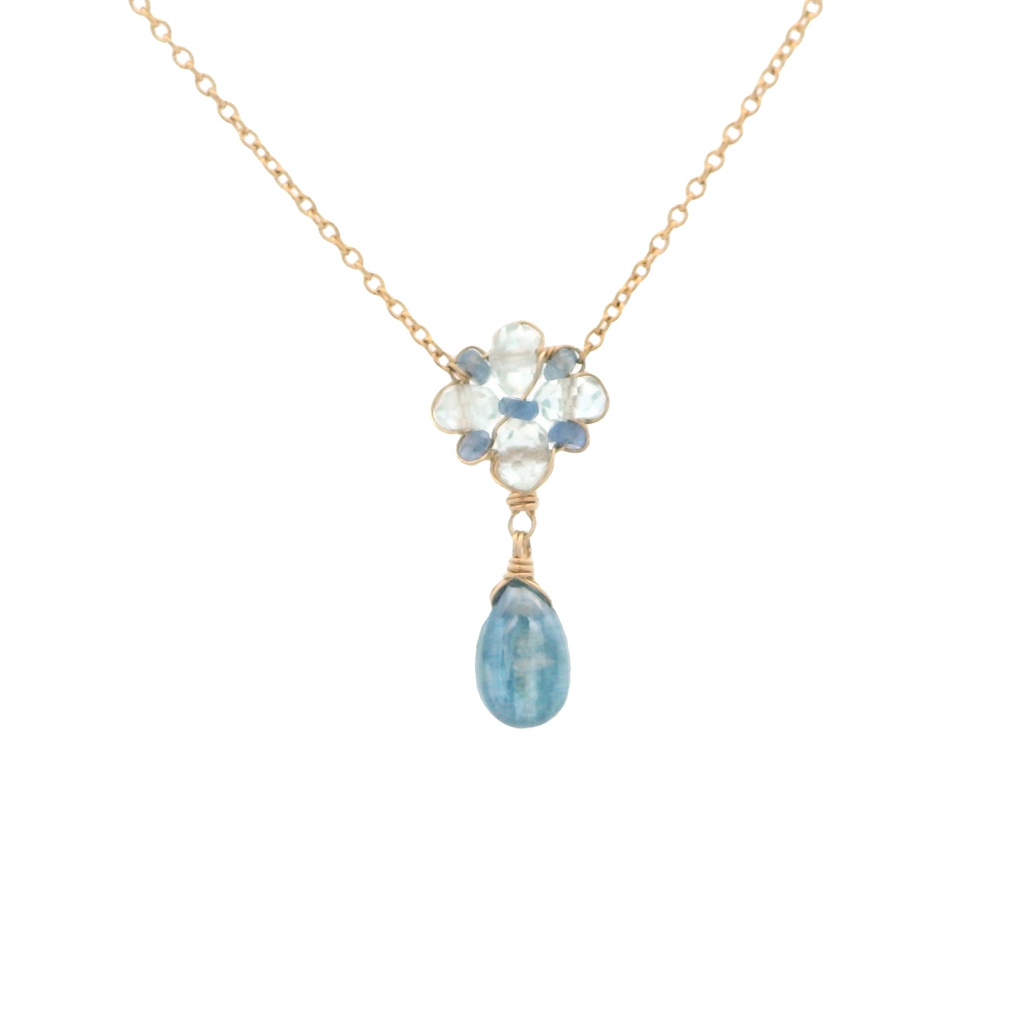 Dana Kellin Collection Kyanite & Aqua Crystal Necklace