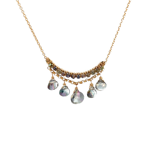 Dana Kellin Collection Mystic Topaz & Crystal Necklace