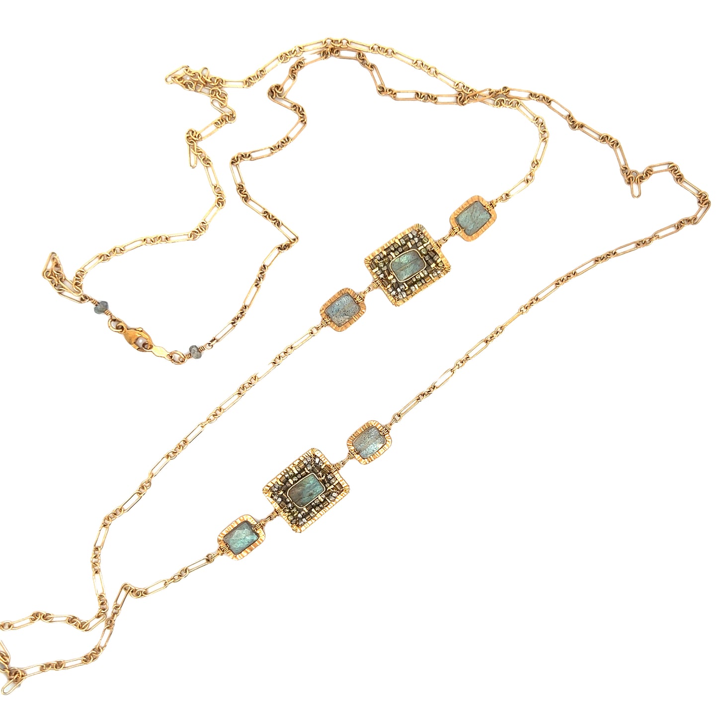 Dana Kellin Collection 38" Labradorite & Crystal Necklace