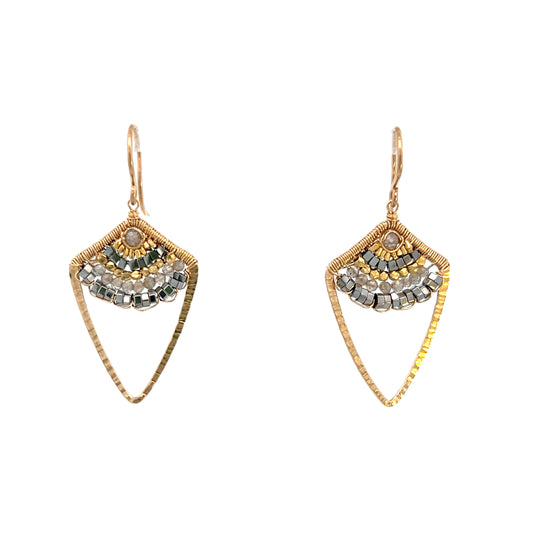 Dana Kellin Collection Crystal & Hematite Earrings