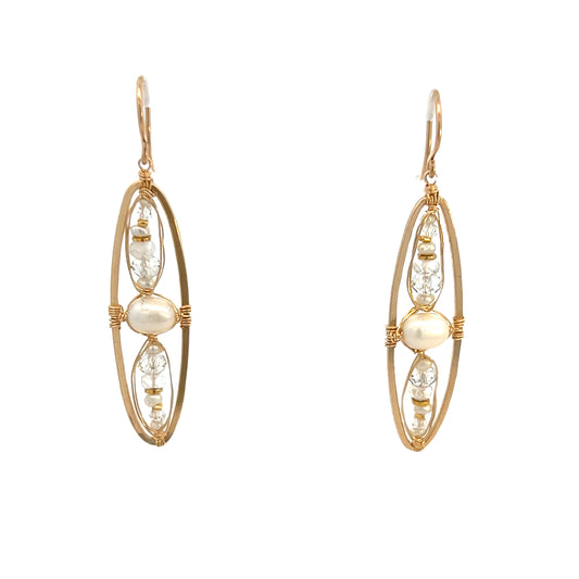 Dana Kellin Collection Pearl & Crystal Earrings