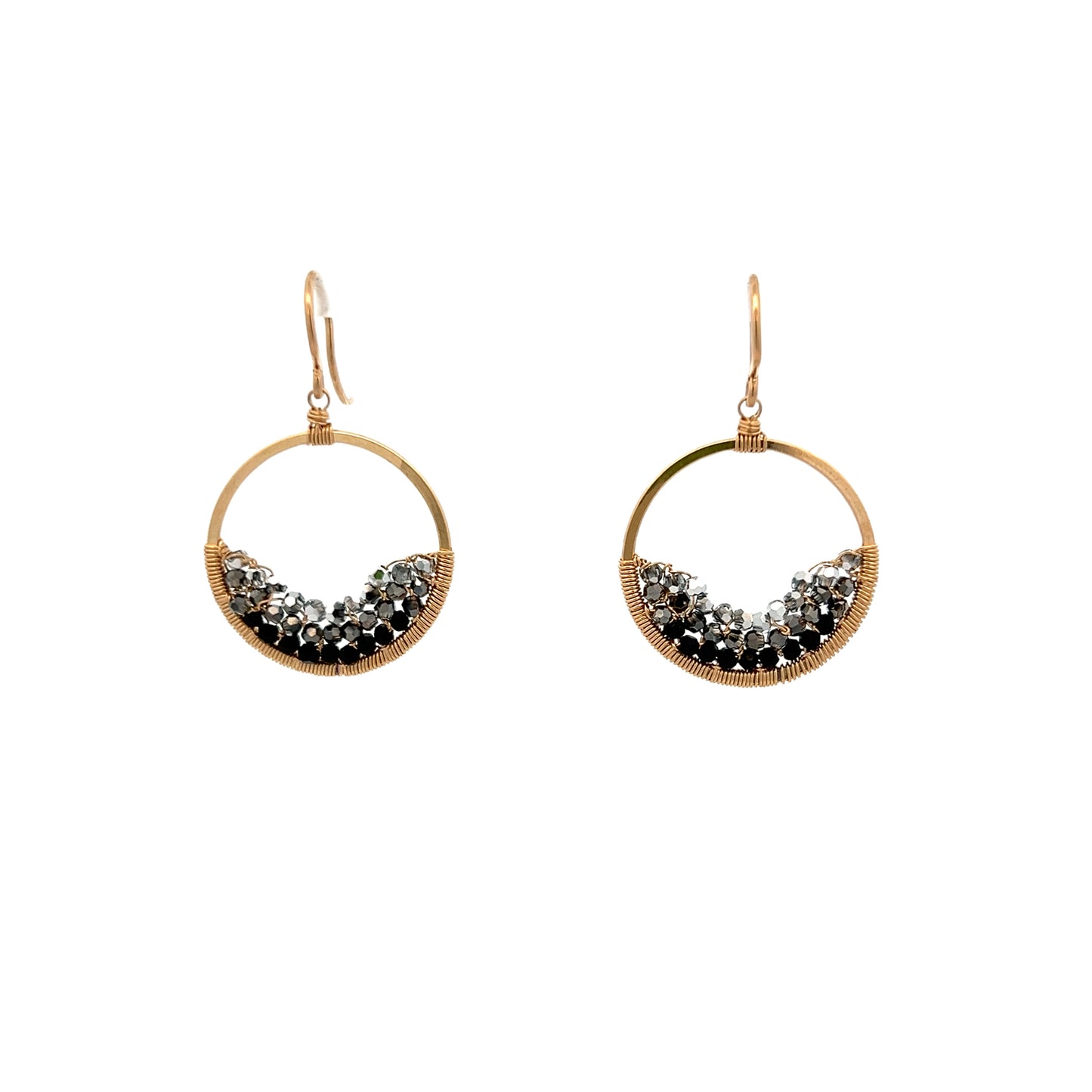 Dana Kellin Collection Crystal & Hematite Drop Earrings