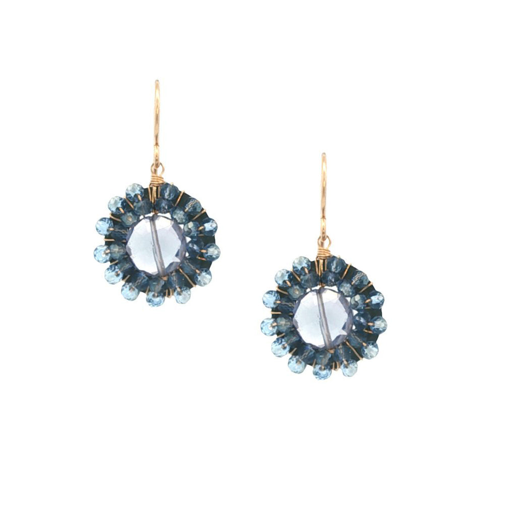 Dana Kellin Collection Iolite & Crystal Earrings
