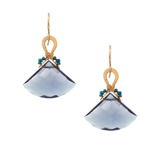 Dana Kellin Collection Iolite & Crystal Earrings