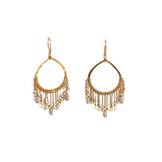 Dana Kellin Collection Pearl & Crystal Earrings