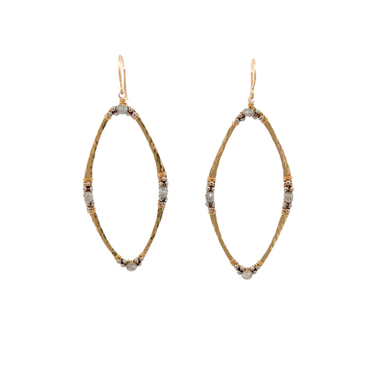 Dana Kellin Collection Labradorite & Crystal Earrings