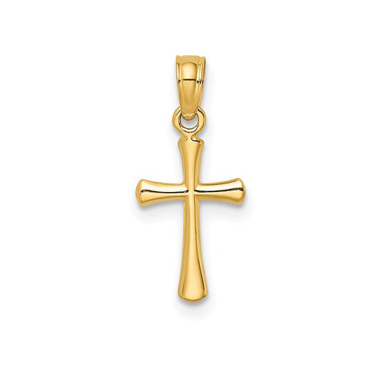 14K Yellow Gold Petite Cross Charm