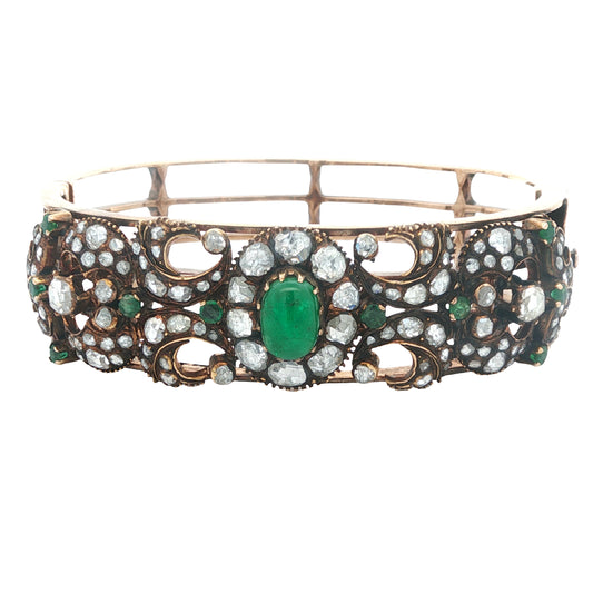 Estate Collection Victorian Emerald & Diamond Bracelet