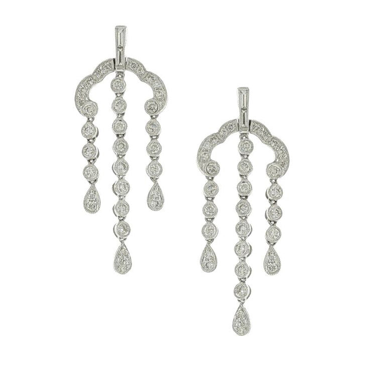 Estate Collection Art Deco-inspired Chandelier Diamond Earrings