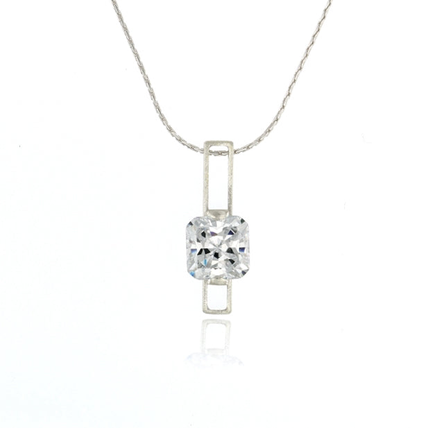 Mysterium Collection Cubic Zirconia Sterling Silver Pendant