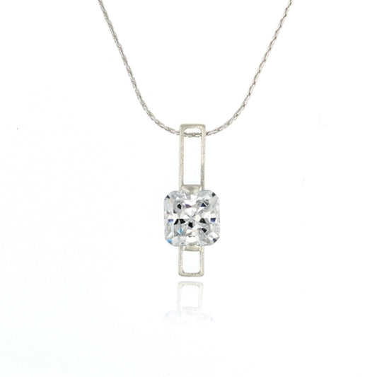 Mysterium Collection Cubic Zirconia Sterling Silver Pendant