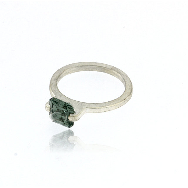 Mysterium Collection Sterling Synthetic Green Spinel Ring