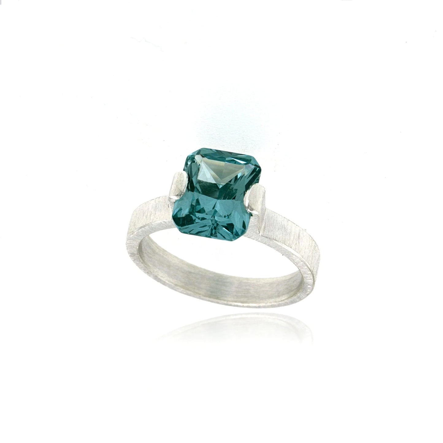 Mysterium Collection Sterling Synthetic Green Spinel Ring