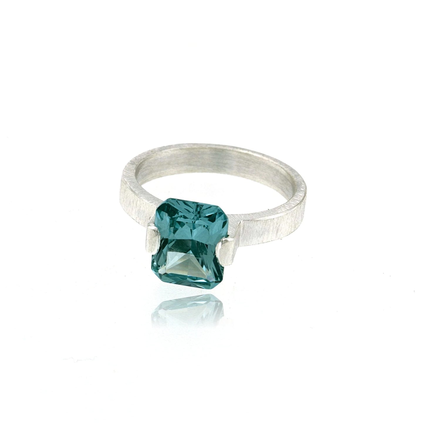 Mysterium Collection Sterling Synthetic Green Spinel Ring