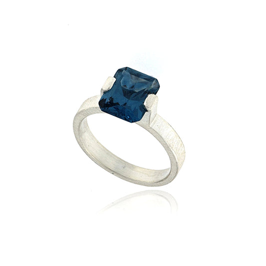 Mysterium Collection Sterling London Blue Spinel Ring