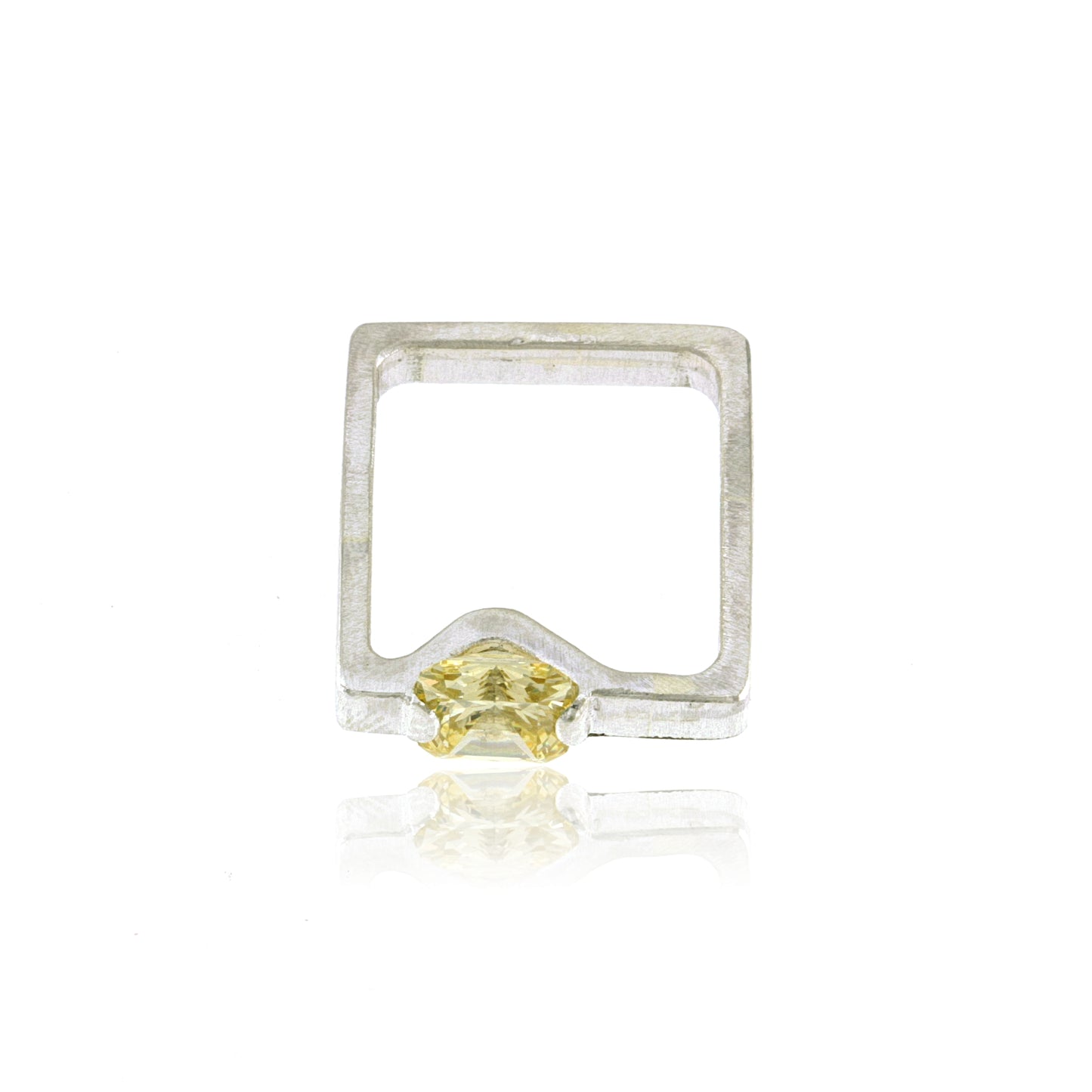 Mysterium Collection Sterling Yellow CZ Ring