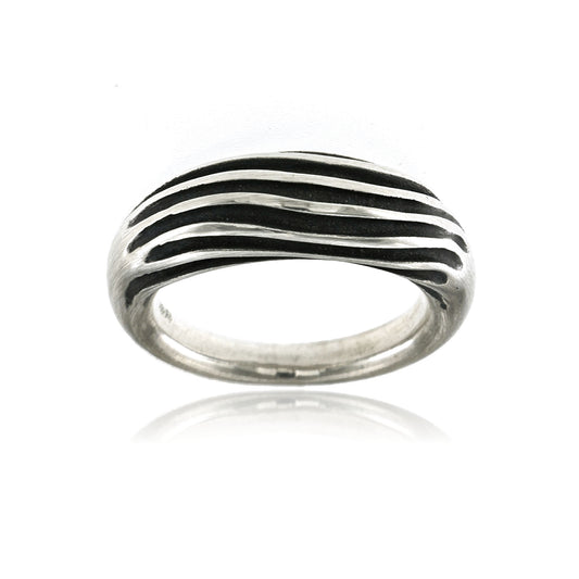 Mysterium Collection Oxidized Lines Ring