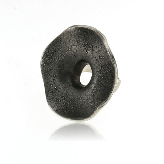 Mysterium Collection Oxidized Flower Ring