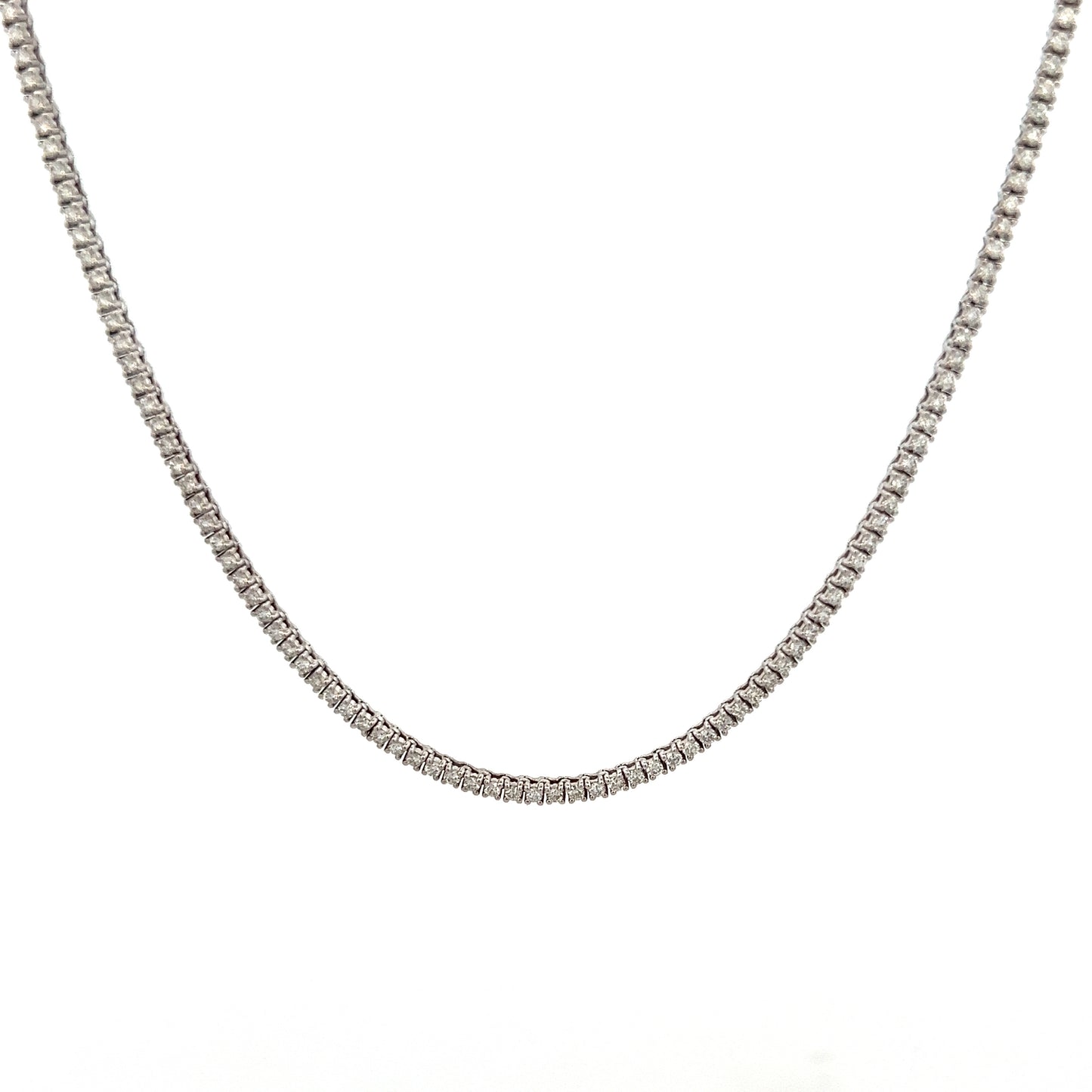 14K Gold 2.93CT Diamond Tennis Necklace