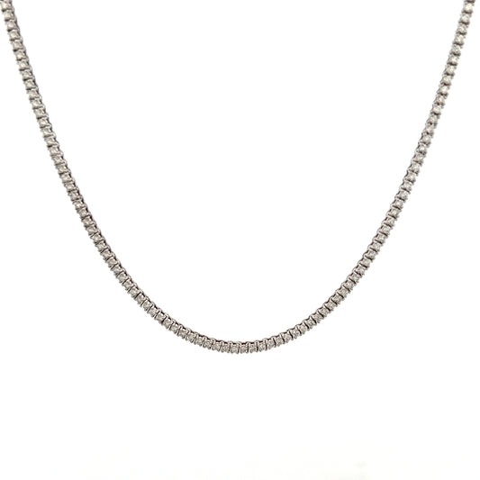 14K Gold 2.93CT Diamond Tennis Necklace