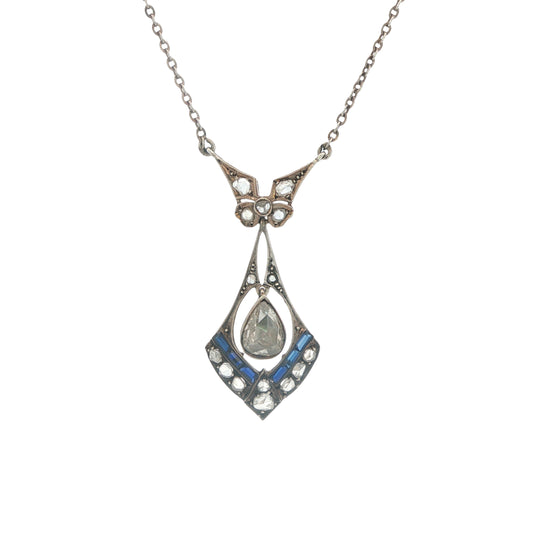 Estate Collection Edwardian Sapphire & Diamond Pendant
