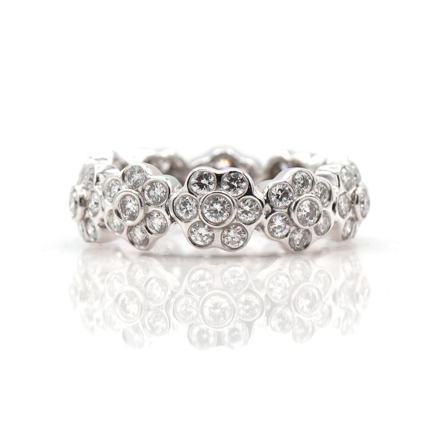 Estate Collection Diamond Flower Eternity Band