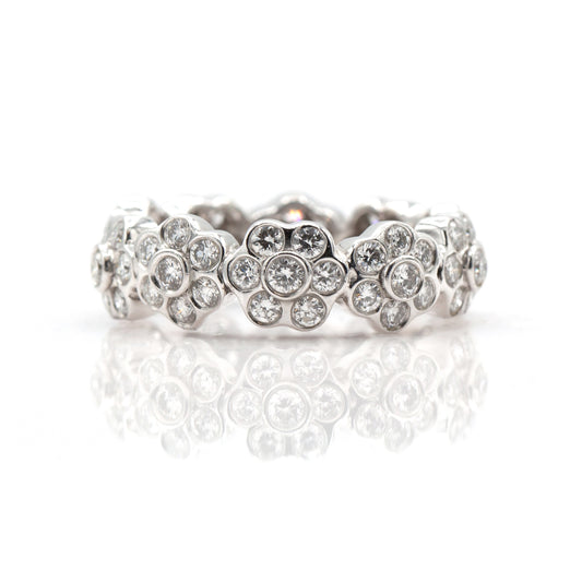 Estate Collection Diamond Flower Eternity Band