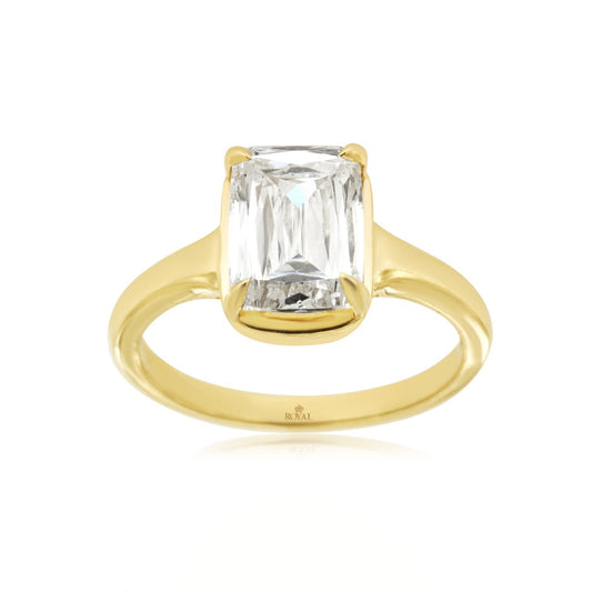 14k 3.0ct Lab-Created Cushion Cut Diamond Ring