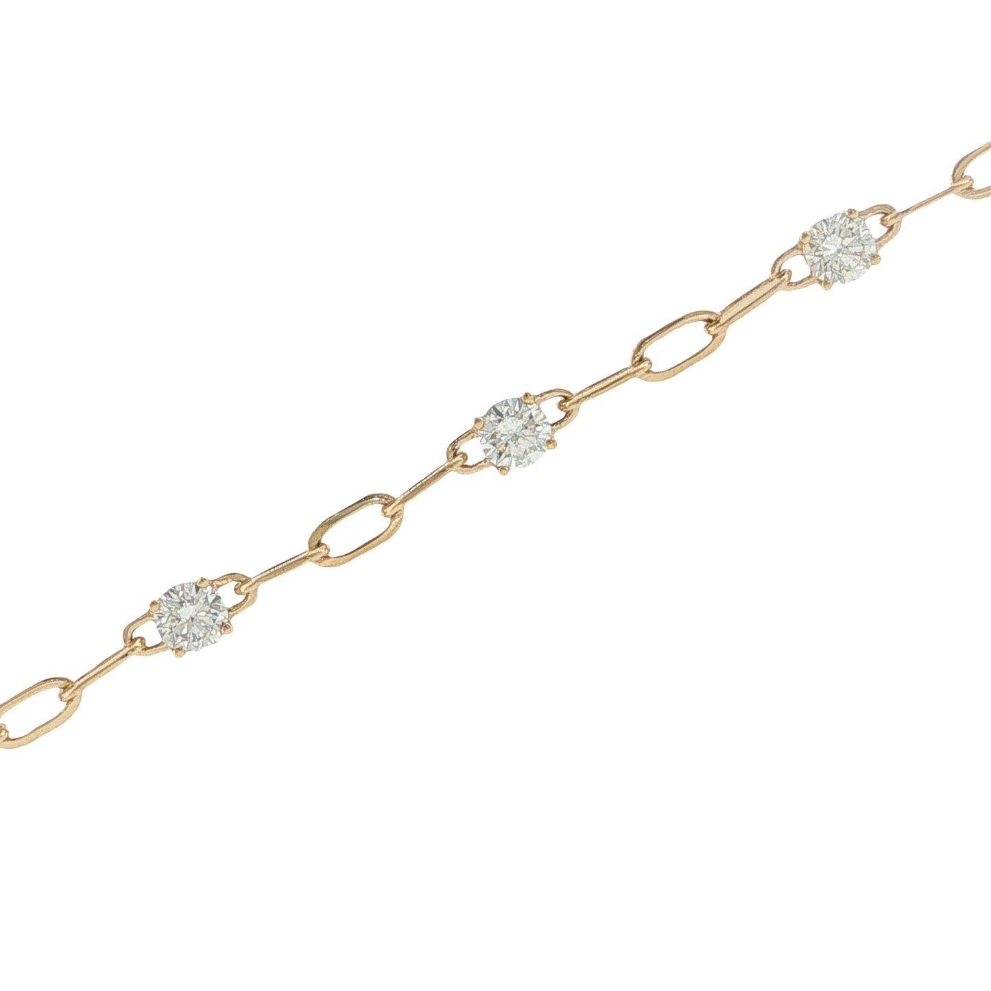 14K Yellow Gold Lab-Created Diamond Bracelet