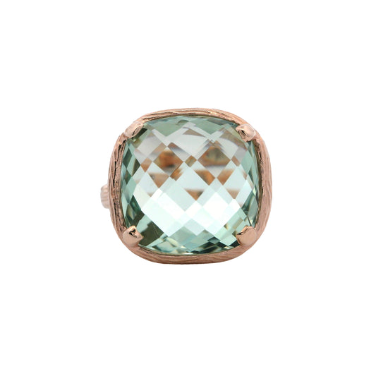 Riverbend Collection Rose Gold Green Amethyst Ring (lg)