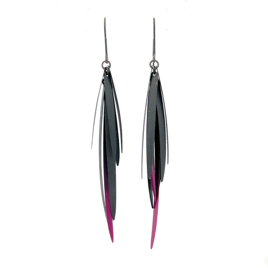 Mysterium Collection Oxidized Pink Blade Earrings