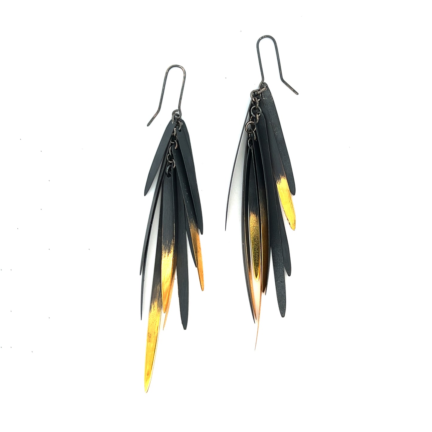 Mysterium Collection Black & Gold Blade Earrings